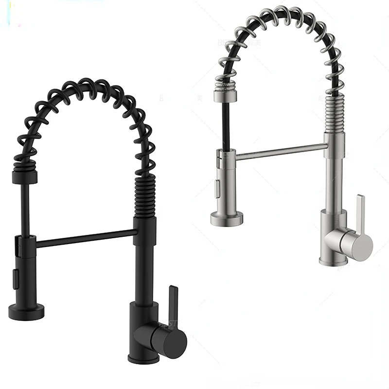

Goose neck Deck Mounted Tap Purification Industrial Sink Hot and Cold Kitchen Stainless steel Faucet