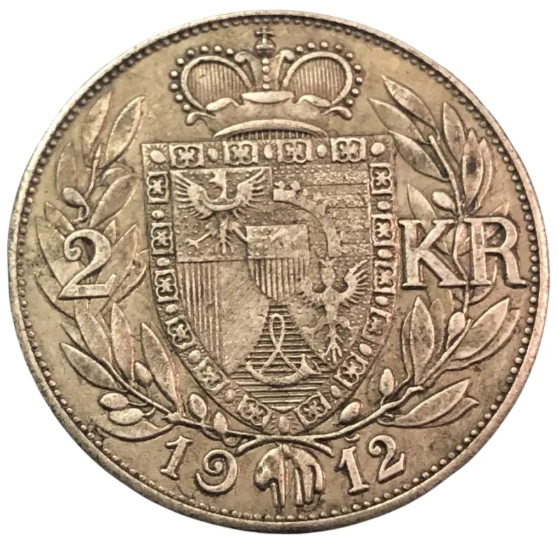 

Копия посеребренной монеты Kronen-Johann II, Лихтенштейн 2, 1912