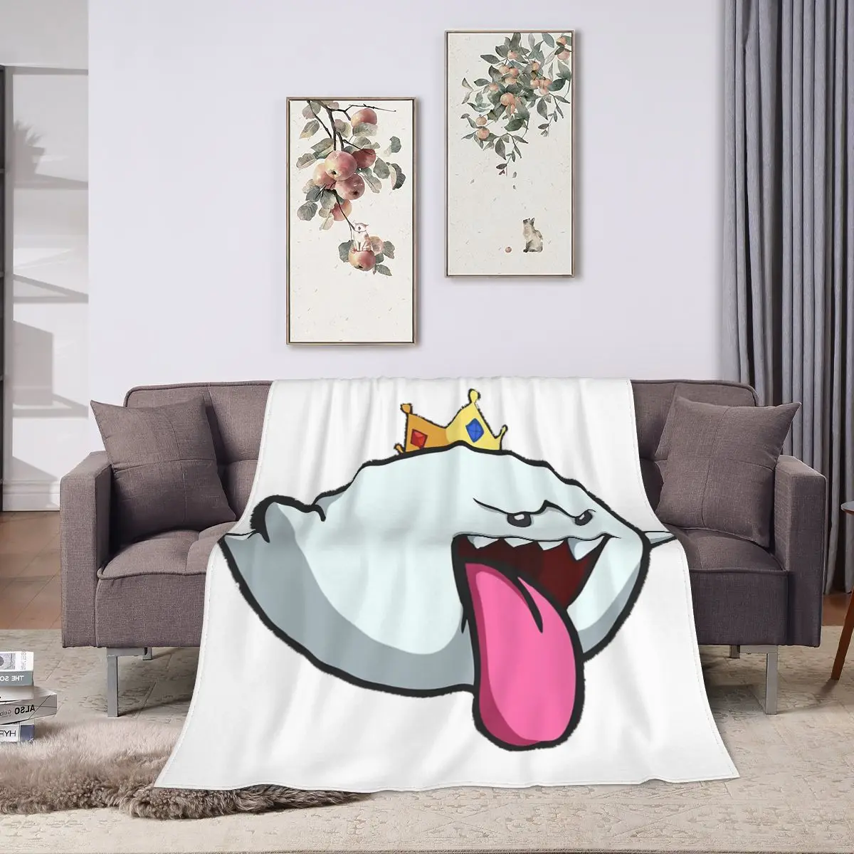 Одеяло мягкое Фланелевое King Boo покрывало 46 плюшевое для кровати гостиной пикника