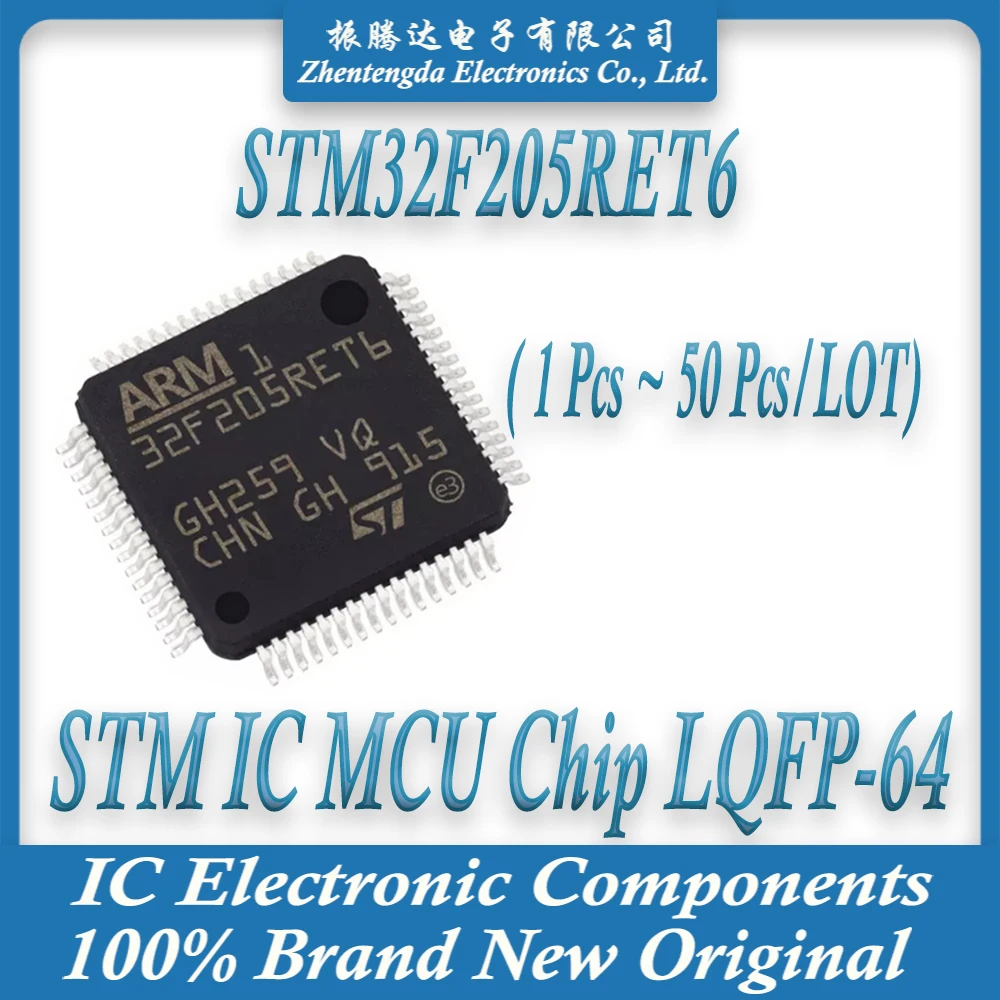 STM32F205RET6 STM32F205RE STM32F205R STM32F205 STM32F STM32 STM IC MCU Chip LQFP-64