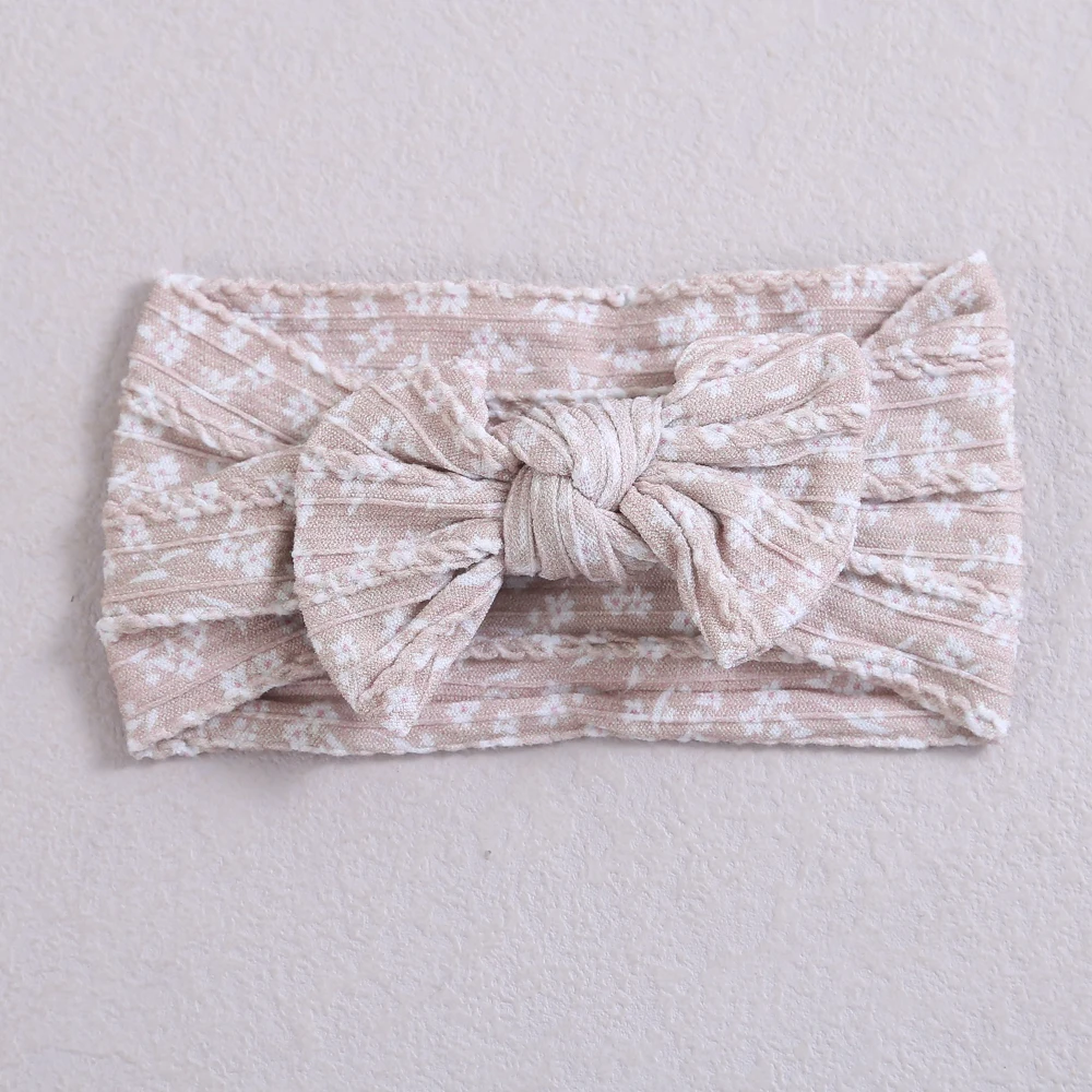 

Нейлоновая Детская повязка на голову с бантом и принтом, 16 цветов