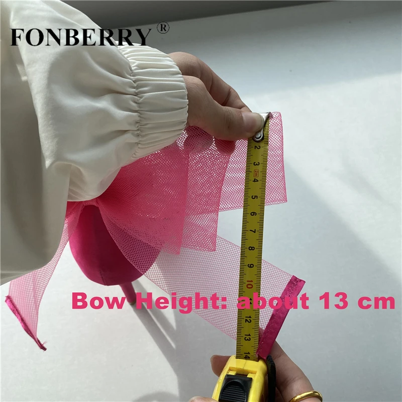 Туфли FONBERRY на каблуке с бантом дизайнерские женские туфли-лодочки высоких