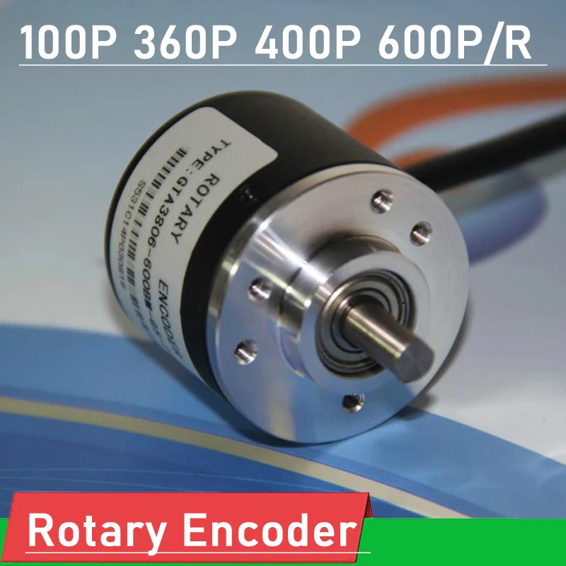 

Incremental Rotary Encoder 100P 360P 400P 600P/R Photoelectric Proximity Sensor Switch AB phase encoder 6mm Shaft W coupling