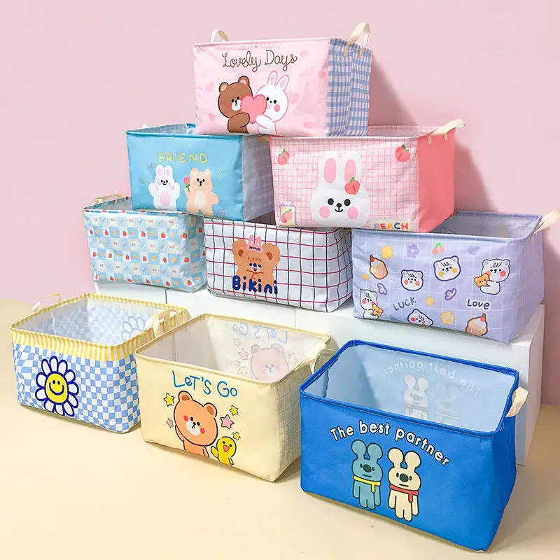 

Новая льняная настольная корзина для хранения мелочей, коробка для хранения игрушек, корзина для белья, органайзер для косметики, органайзе...