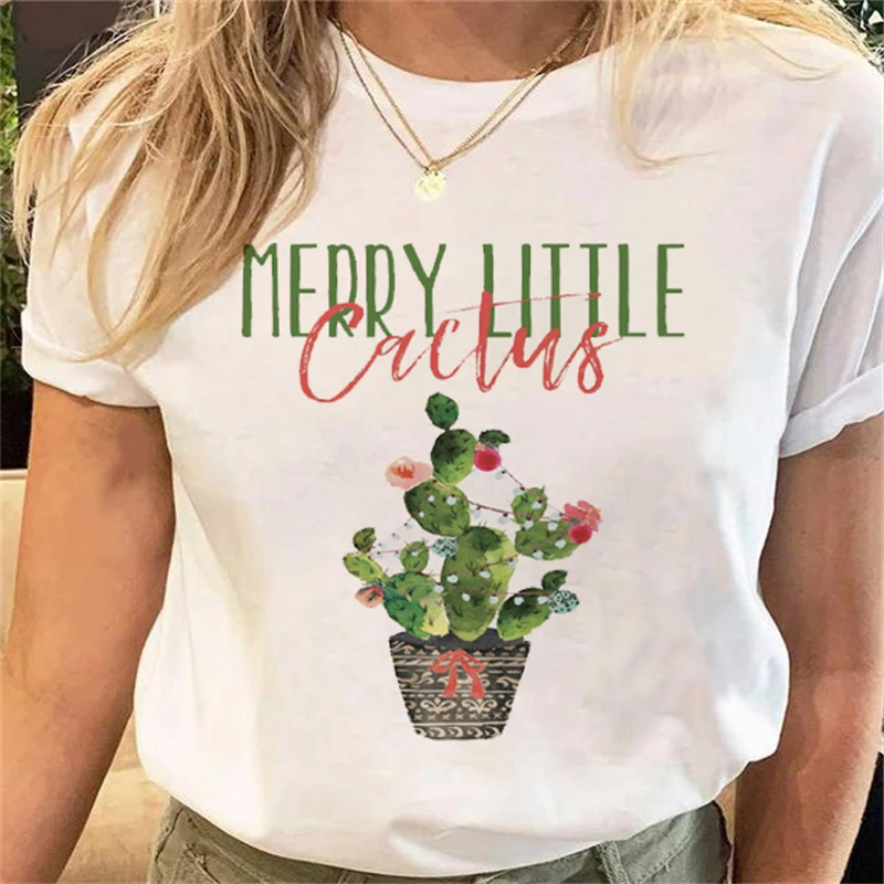 

Повседневная Женская футболка в стиле 90-х с мультяшными рождественскими буквами, модная повседневная футболка, женская футболка с принтом ...