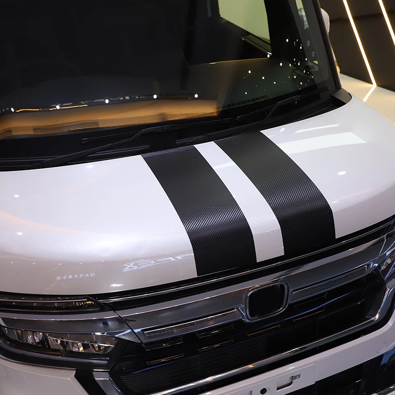 Для Honda N-BOX JF3 JF4 2017 2018 2019 2020 наклейка на капот автомобиля крышка двигателя виниловый Decalds отделка автомобильные аксессуары