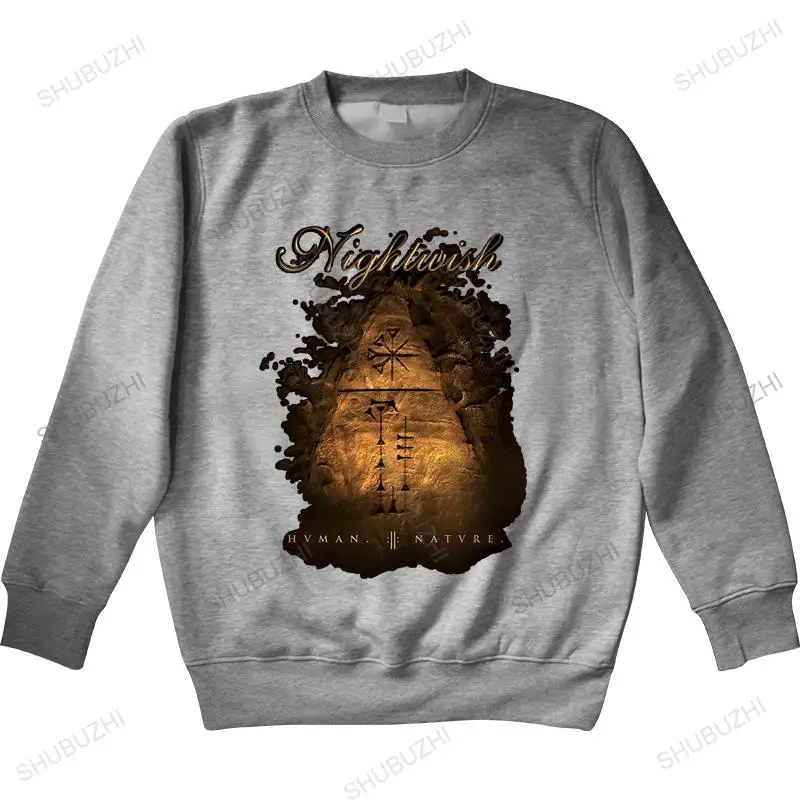 

Осенне-весенние толстовки Nightwish Human. : Ii: новое поступление, Мужская фирменная толстовка с капюшоном из натурального симфонического металла, тонкий стиль