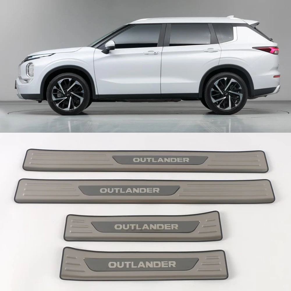 

Stainless Steel Inner Outer Door Sill Scuff Plate Guard Sills Protector Trim For Mitsubishi Outlander 2022 2023 2024