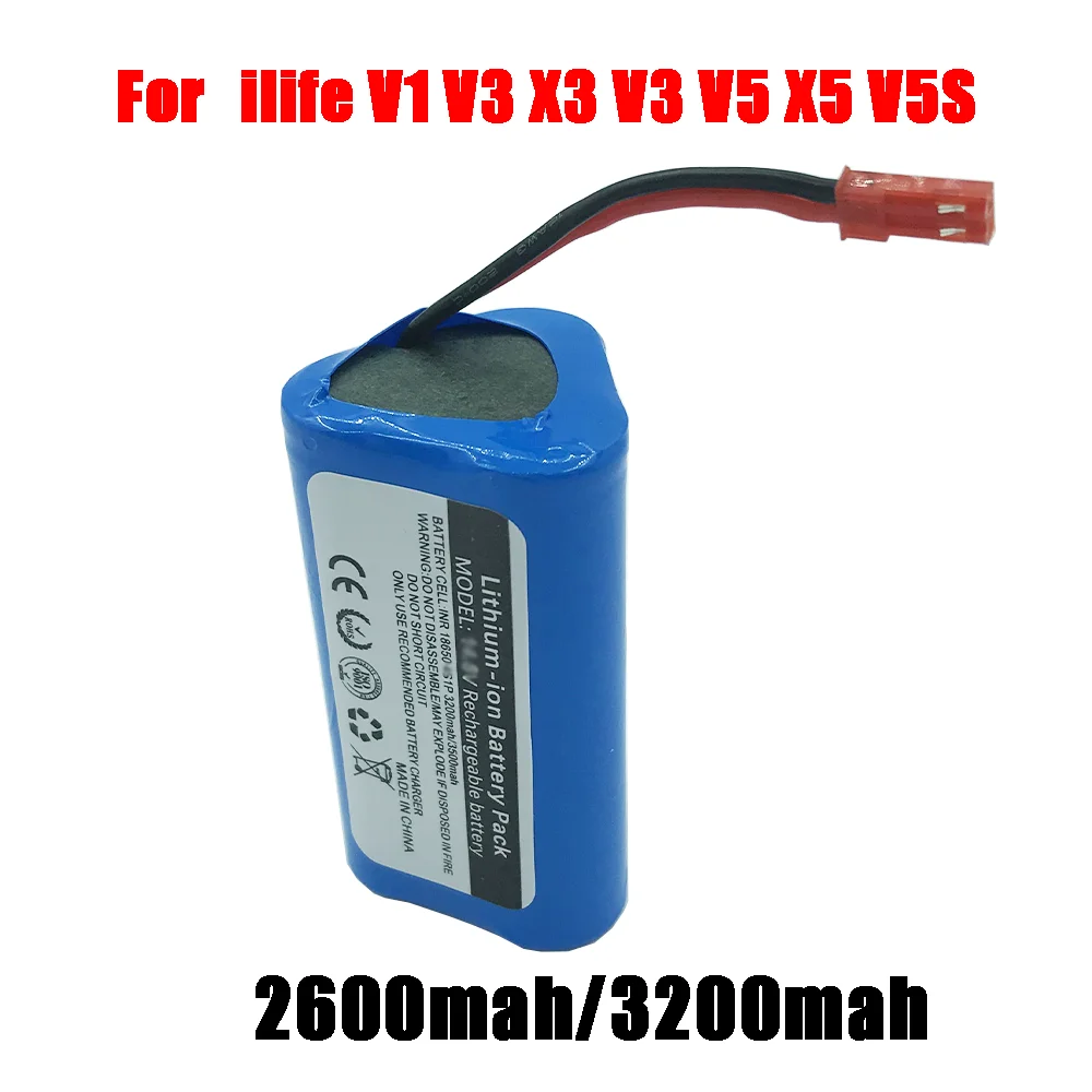 

Premium Robot Cleaner Battery 11.1V 2600mAh Ecovacs Ffor Iilife V1 V3 X3 V3 V5 X5 V5S CW310 CEN250 Replacement Parts