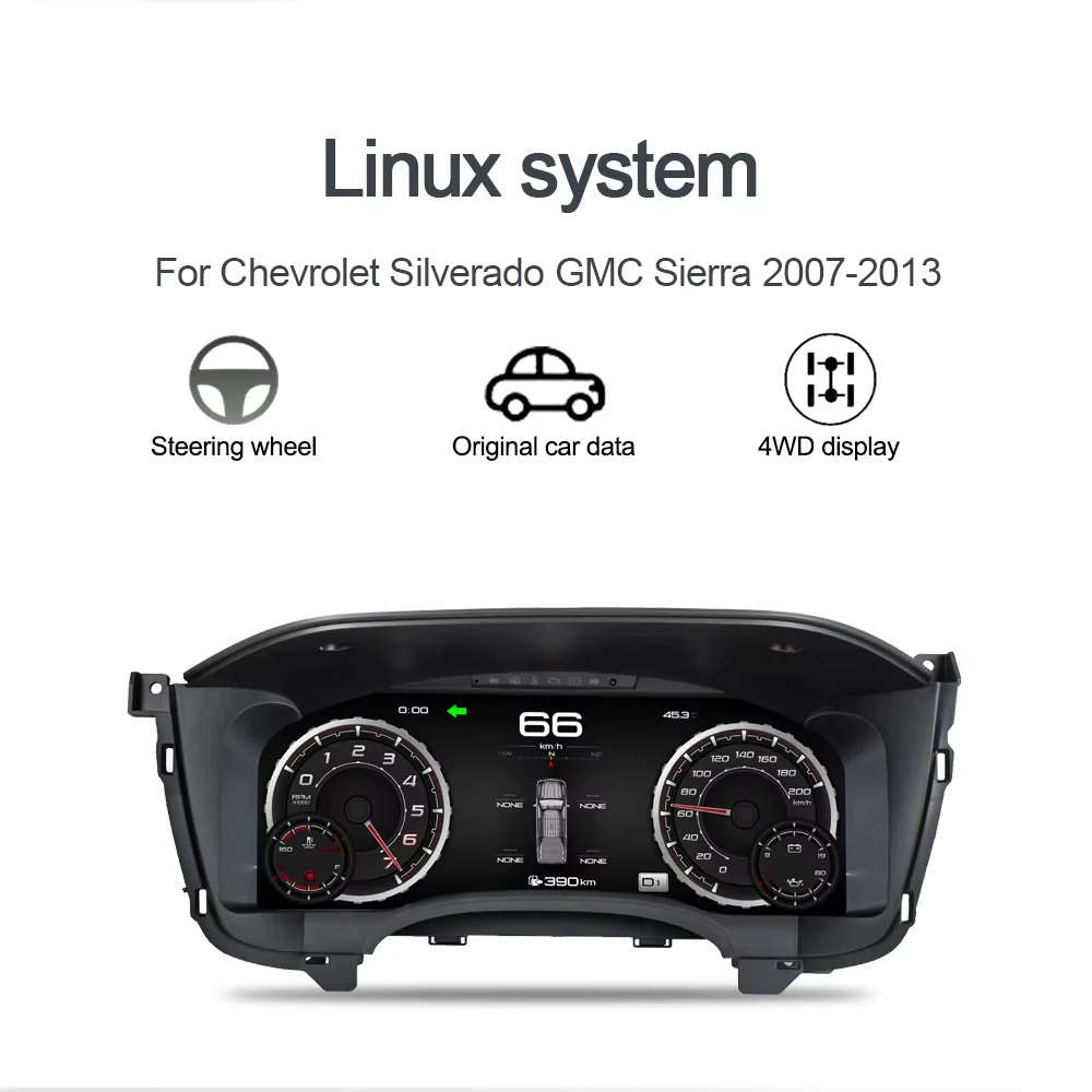 Фото ЖК-панель приборов для Chevrolet Silverado GMC Sierra 2007-2013, виртуальная приборная панель, цифровой дисплей спидометра №1