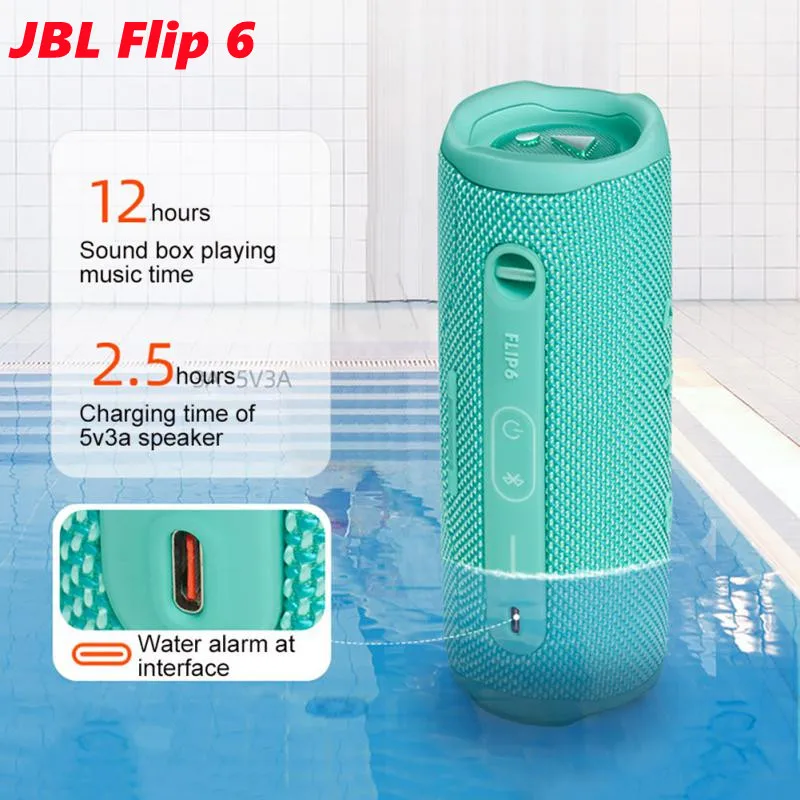 

JBL Flip 6 Bluetooth-совместимый динамик FLIP6 портативный IPX7 водонепроницаемый открытый стерео бас музыкальный трек независимый динамик
