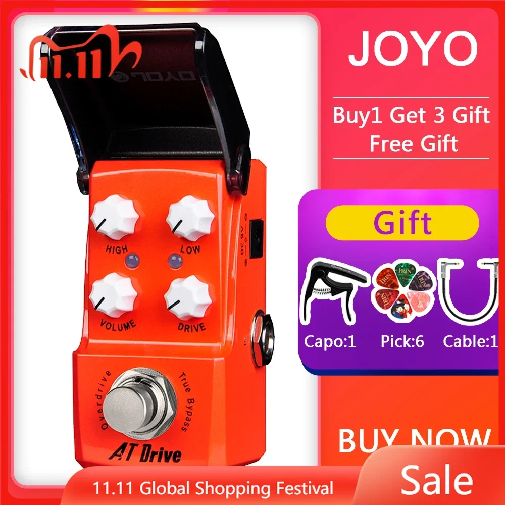 

JOYO JF-305 AT Drive Overdrive Guitar Pedal High Low EQ Volume Drive Adjust Pedal Effect for Electric Guitar True Bypass