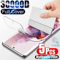 5pcs hydrogel film for samsung galaxy s20 s22 s21 ultra s10 s9 s8 plus fe screen protectors for samsung note 20 10 9 plus s10e
