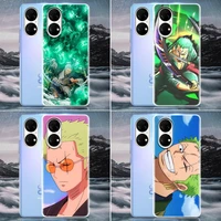 one piece clear phone case for huawei p20 pro p30 p40 pro plus lite 4g p50 pro p smart z 2019 case cover japan anime zoro pirate