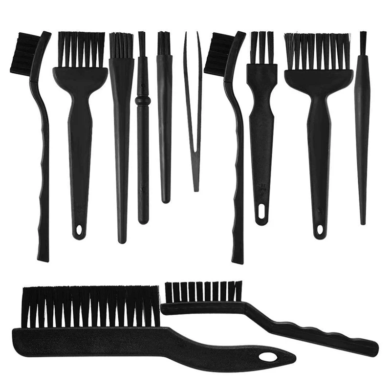 

12 In 1 Anti Static Brushes Portable Plastic Handle Nylon Cleaning Keyboard Brush Kit For Computer And Small Spaces