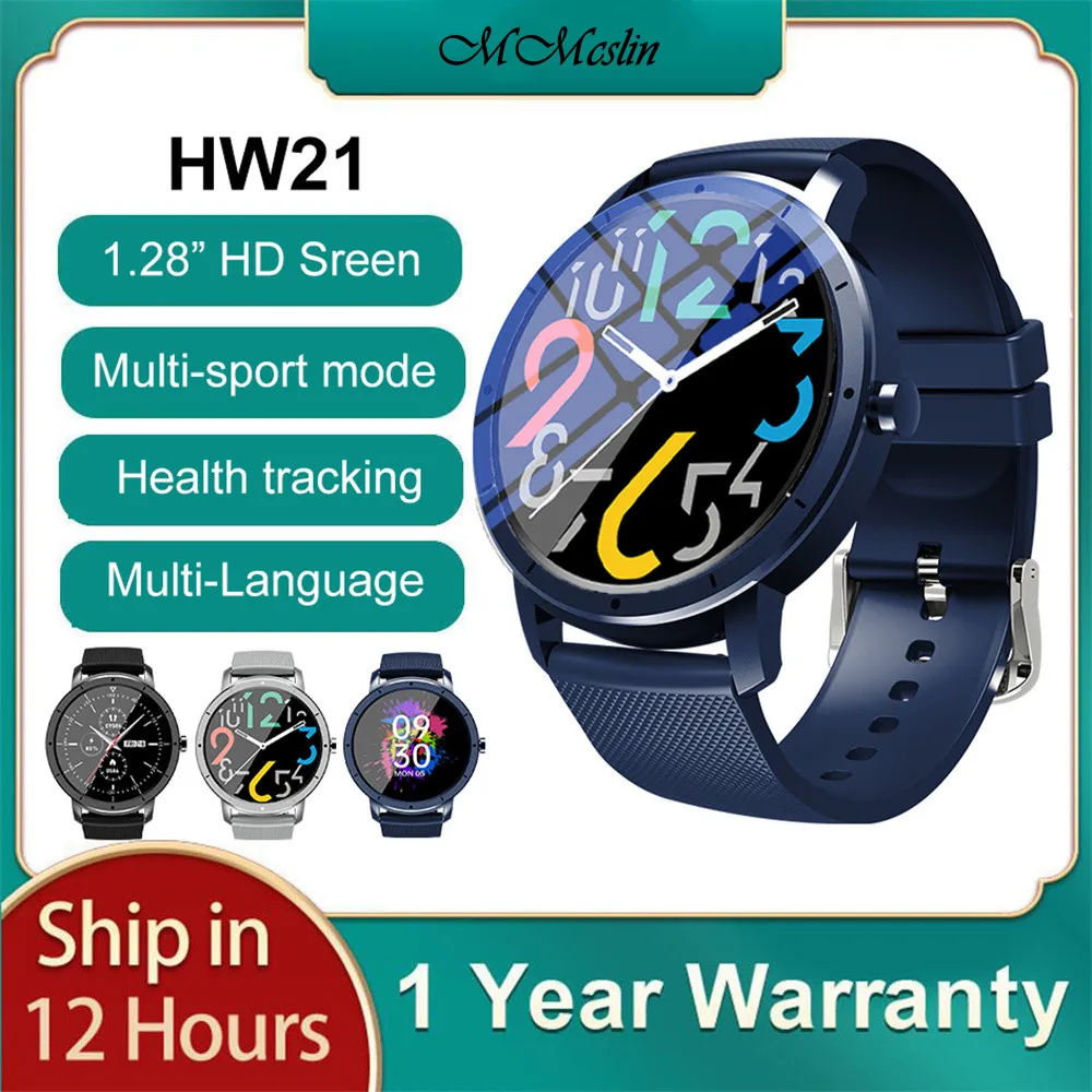 

MMcslin New HW21 Smart Watch Men Women IP68 Waterproof Fitness Band Heart Rate Sleep Monitor SmartWatch Android IOS PK Mibro Air