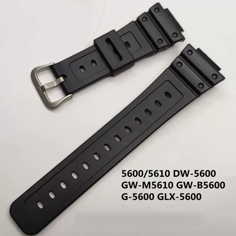 Фото Совместим с маленьким квадратным резиновым ремешком для часов G-shock GW-M5610 DW-5600/5700 с выпуклым креплением 16 мм. №1