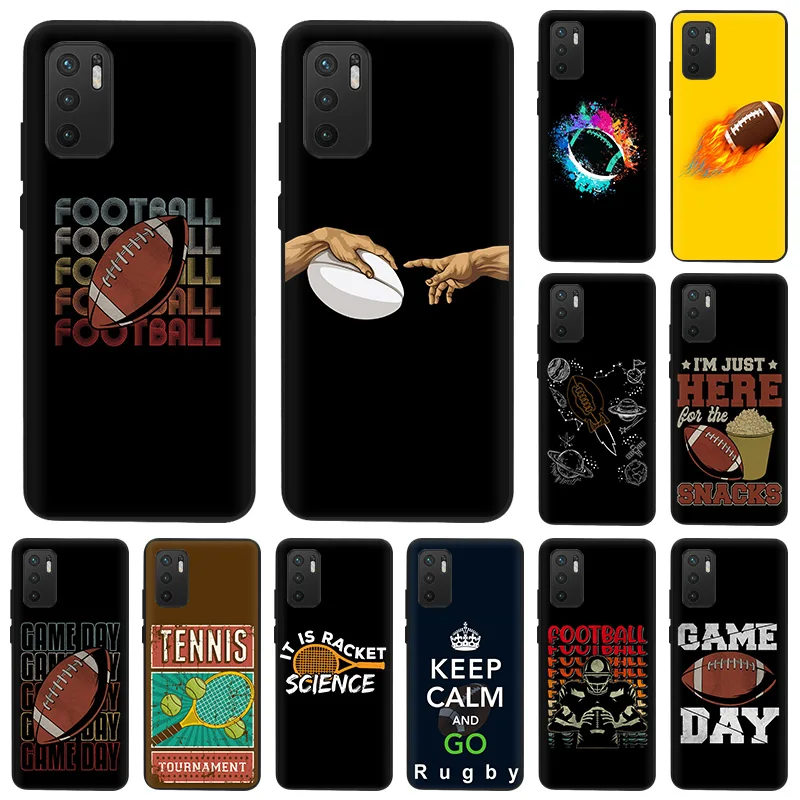 

For Redmi Note 9T Case Soft Rugby Tennis Silicon Cover Phone Case For Xiaomi 12 X Redmi Note 11 10 9 Pro 11S 10S 5G 8T 8 7 11T