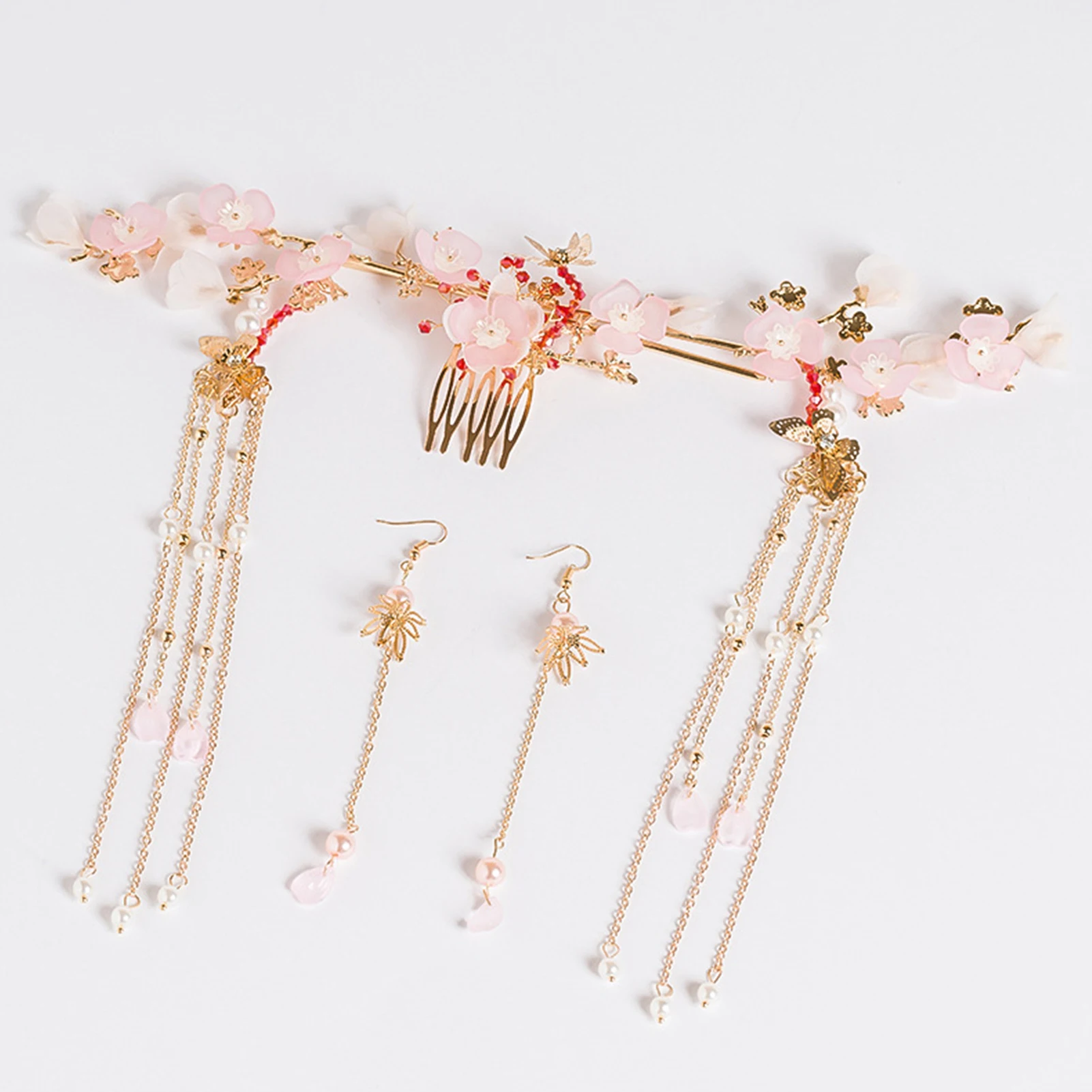 

Chinese Hair Stick Hair Comb Earring Set Hypo-allergenic Color Retention Hairpin for Women Mother Daughter Friends