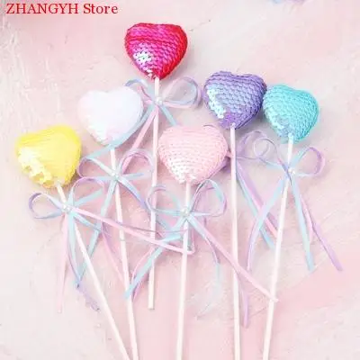 

1pc Heart Shape Happy Birthday Cake Topper Love Cake Topper for Birthday Cupcake Flag Baby Shower Party wedding decoration