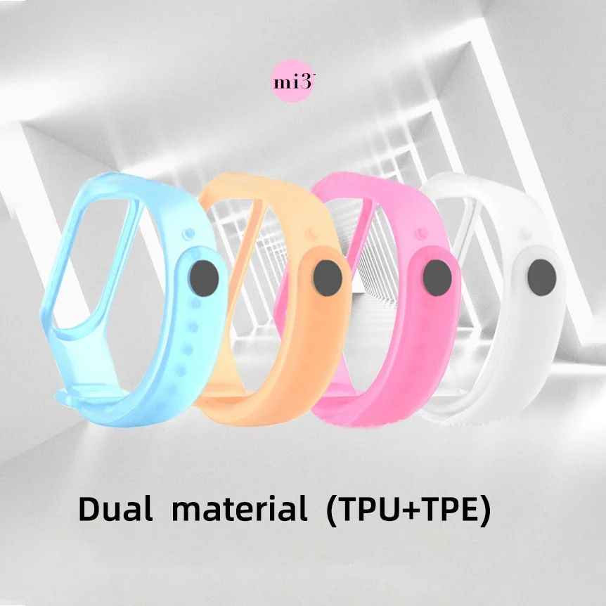 Силиконовый ремешок M3 M4 M5 для Miband 5 4 3 сменный Браслет Mi Band спортивный на запястье