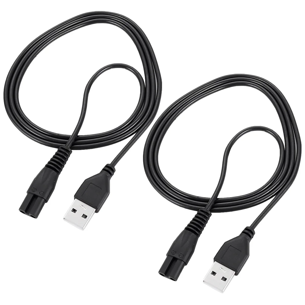 

2pcs Shaver Charging Cord USB Hair Remover Power Cord Electric Power Line