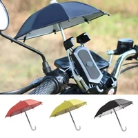 motorcycle electric bicycle mobile phone umbrella mini polyester sunshade waterproof umbrella for motorcycle phone bracket