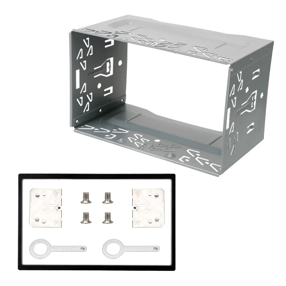 

Рамка для установки головного устройства радио, универсальная для 2Din, автомобильный DVD-радиоплеер, комплект для крепления на приборной панели, комплект фитингов 2Din