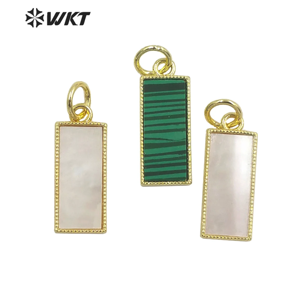 

WT-JP324 WKT 2022 Noble rectangle shape MOP pendant gold-plate Fashion party gift pendant high quality accessory trend hot