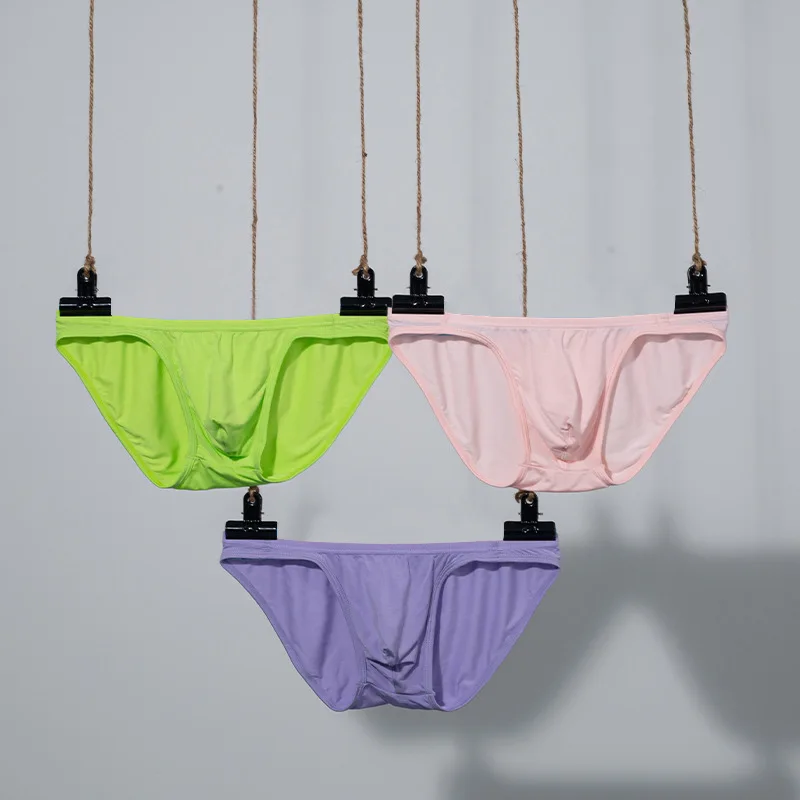 

Мужские трусы бикини ADANNU, серые трусы с низкой талией, из модала, с треугольными вставками, сексуальное нижнее белье, AD7208, 2019