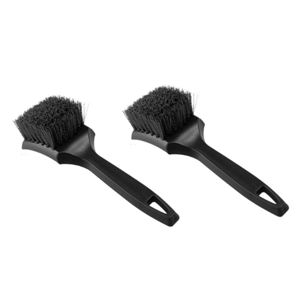 

2Pcs Auto Tire Rim Brush Wheel Hub Cleaning Brushes Car Wheels Detailing Cleaning Parts Black White Tire Washing Tools
