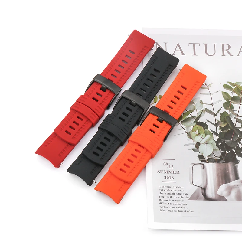 Watch accessories for SUUNTO sport baro 9 Sparta Outdoor Sport Waterproof silicone strap unisex 24mm