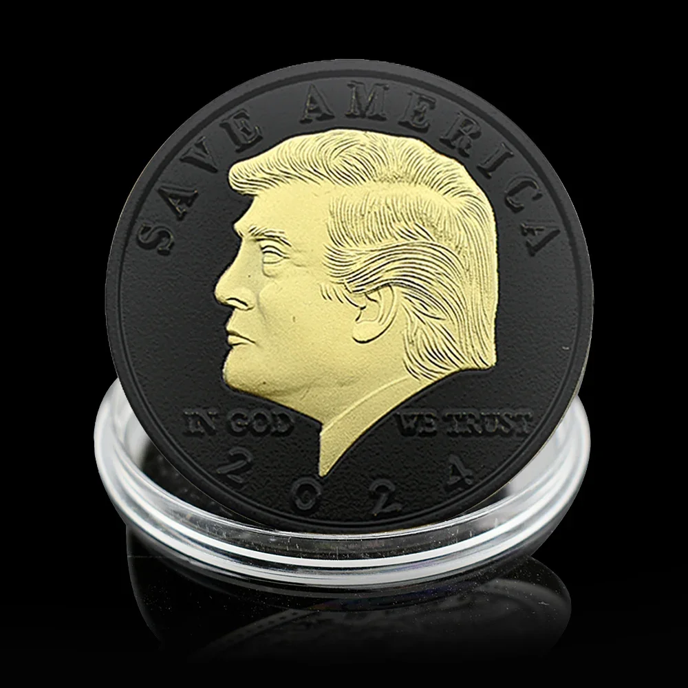 

Позолоченная памятная монета Дональда Трампа, 47-й президент США, сделай Америку снова великим, коллекционные предметы, художественный сувенир