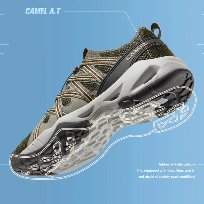 GOLDEN CAMEL Outdoor Water Shoes for Men Quick Dry Barefoot Shoes Non-slip Casual Breathable Hiking Shoe Sneakers 2023 Spring