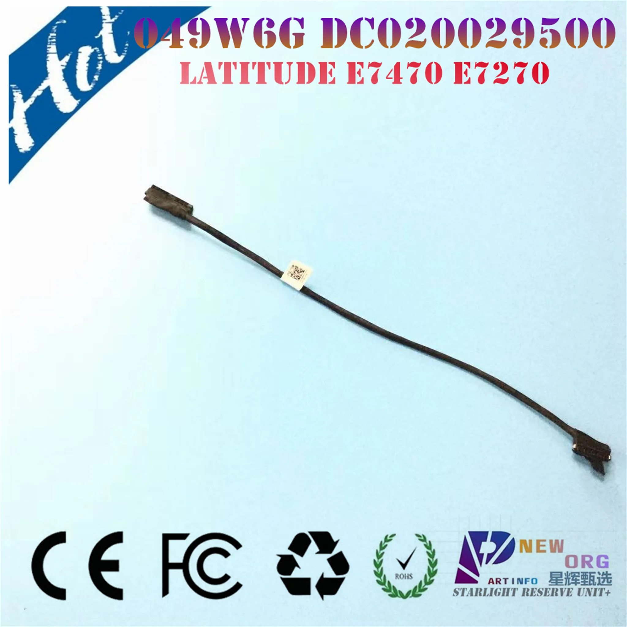 

12PCS/1Doz Laptop Battery Cable for DELL Latitude E7470 E7270 Series 049W6G DC020029500