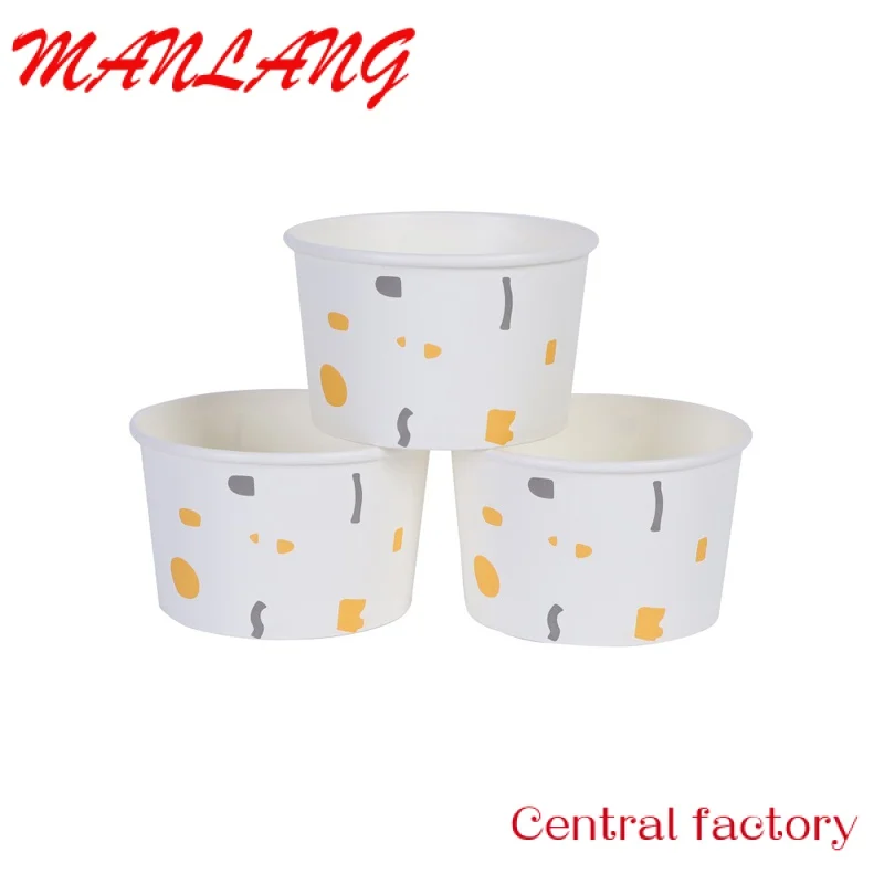 

Custom3oz 4oz 5oz 500ml logo customize printed white ice paper cup cartoon paper bowl customized ice paper cup
