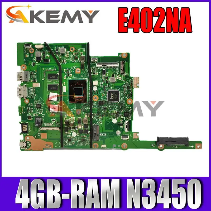 

Новая материнская плата E402NA с 4GB-RAM N3450 4 ядра для ASUS E402N R417N R416N (14 дюймов) Материнская плата для ноутбука оригинальная материнская плата