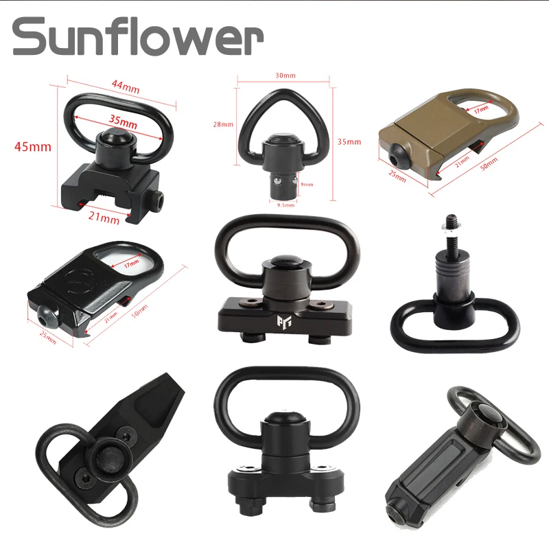

Tactical Quick Detach RSA GBB Buckle QD Sling Steel Mount 20mm Picatinny Weaver Rail Hunting Accessories