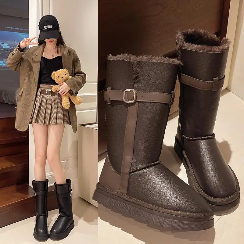 Женские сапоги осенняя обувь выше колена женские австралийская зимняя 2024 в стиле
