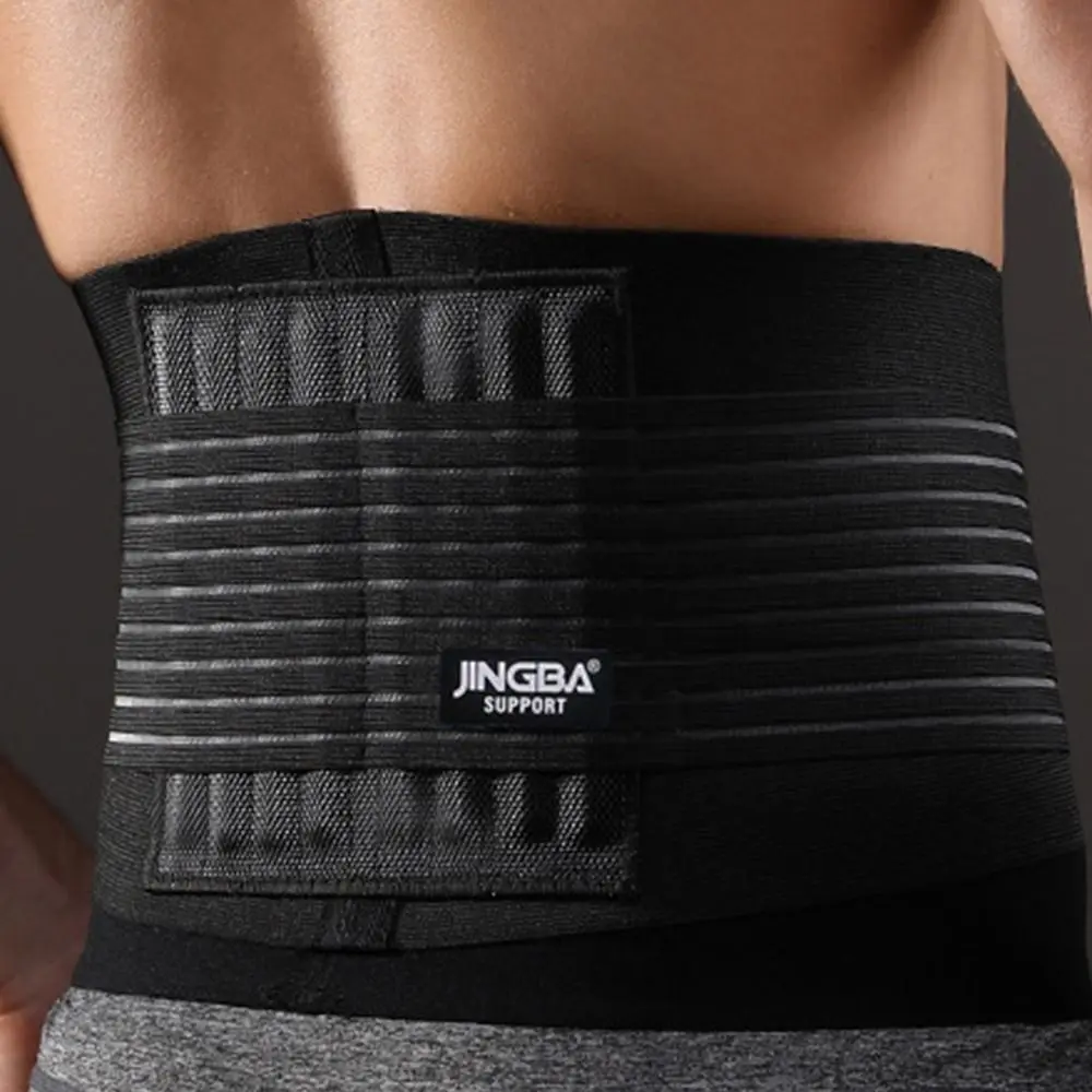 Двойной регулируемый пояс для спины дышащий спортивный с широкой талией 4