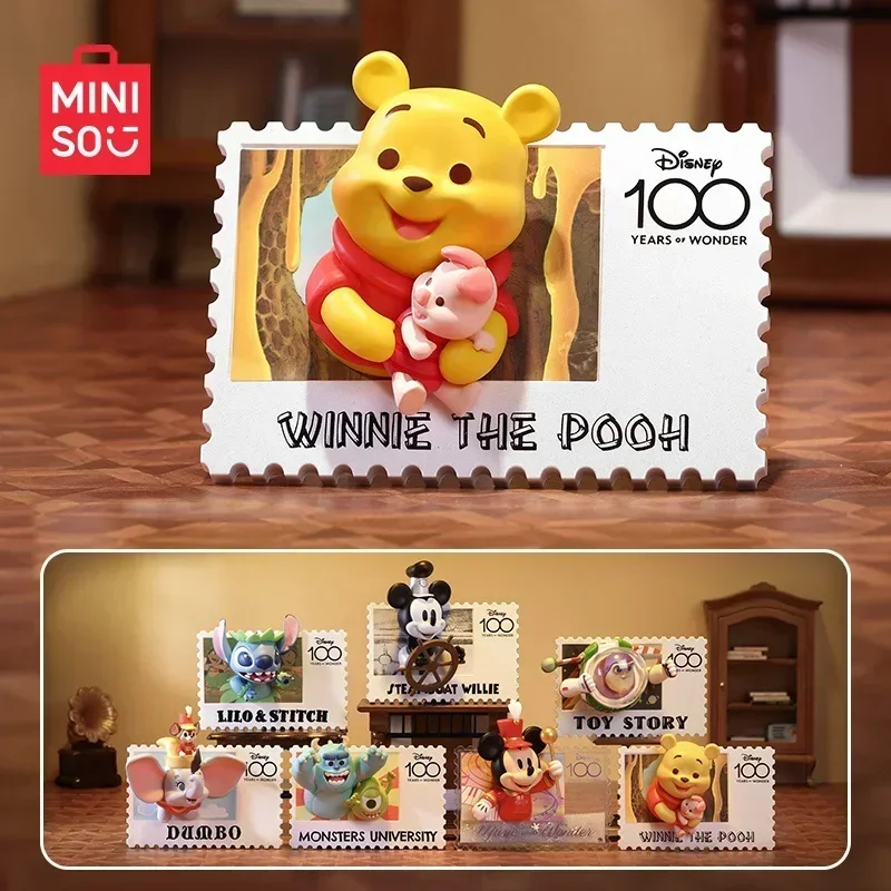 MINISO Disney слепая коробка серии ретро штамп магнитный холодильник вызов свет свеча