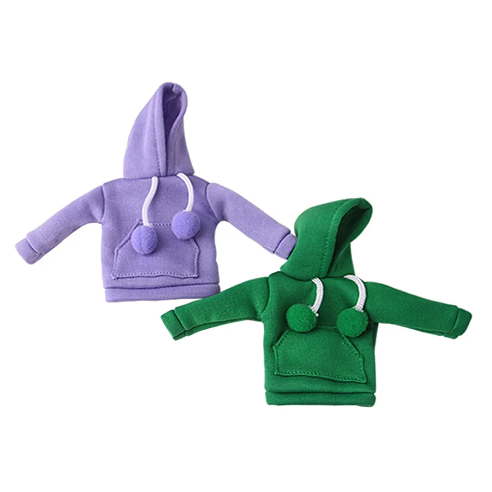 

Christmas Elf Doll Clothes Colorful Hoodie T-shirt Top Clothes Eye Patch Baby Toy Accessories Christmas Gift For Children