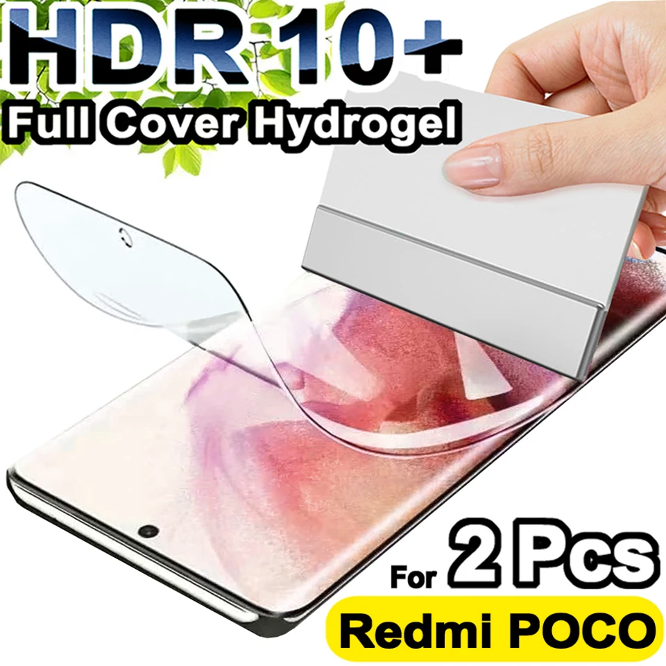 

2Pcs Full Screen Protector Film For Xiaomi Redmi Note 12 10 9 8 7 11 Pro 9s 10s 11s Hydrogel Poco X3 Nfc F3 X4 Pro F4 Gt M4 Pro