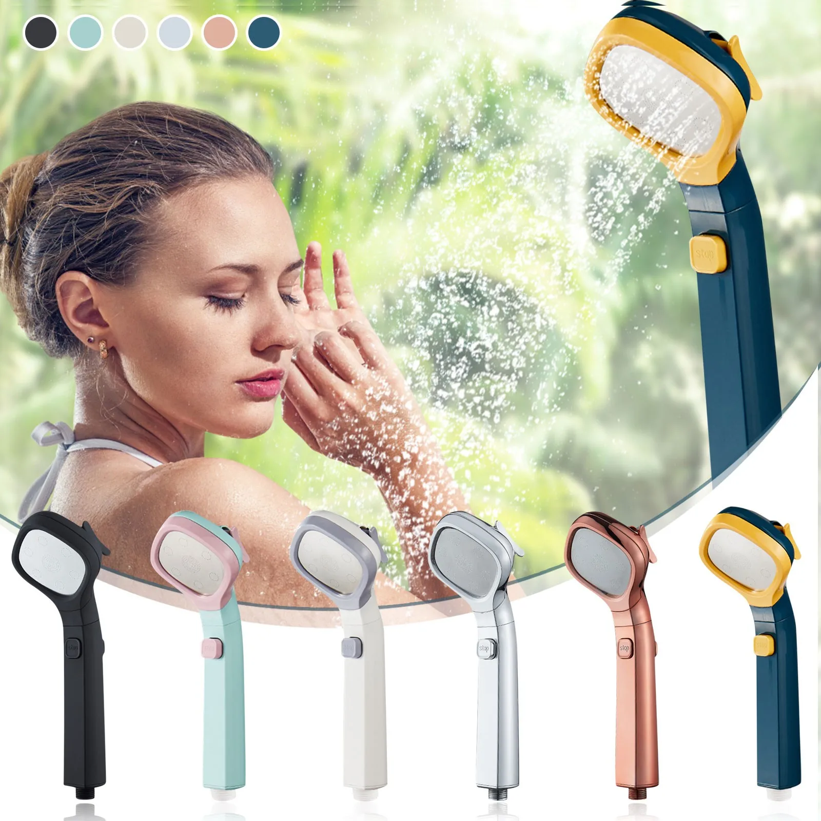 

Bathroom Bath Multi Functional 4-gear Shower Shower Nozzle Premium Pressure Shower Display Water Saving Shower Spray Head