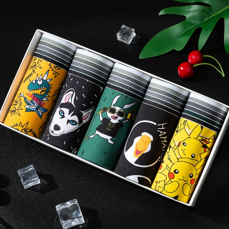 

Men Underwear Sell Hot Boxer Briefs Sexy Breathable Anime Cartoon Underpants Male Panties Shorts Plus Size M-2XL