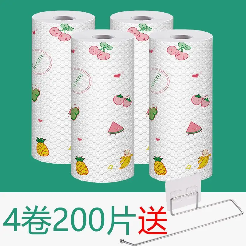 

Paper Towel Thick Lazy Dishcloth Kitchen Paper Towel Dry And Wet Dual-Use Oil Absorbent Paper Non-Woven Cloth Towel Disposable D