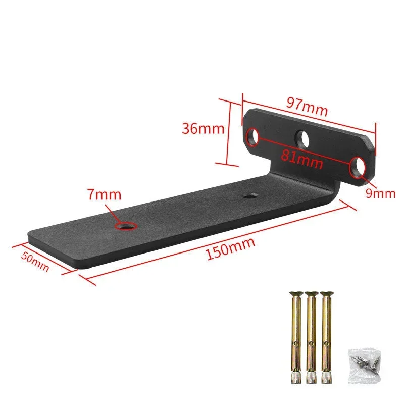 

Черный металлический кронштейн для полки 300 кг