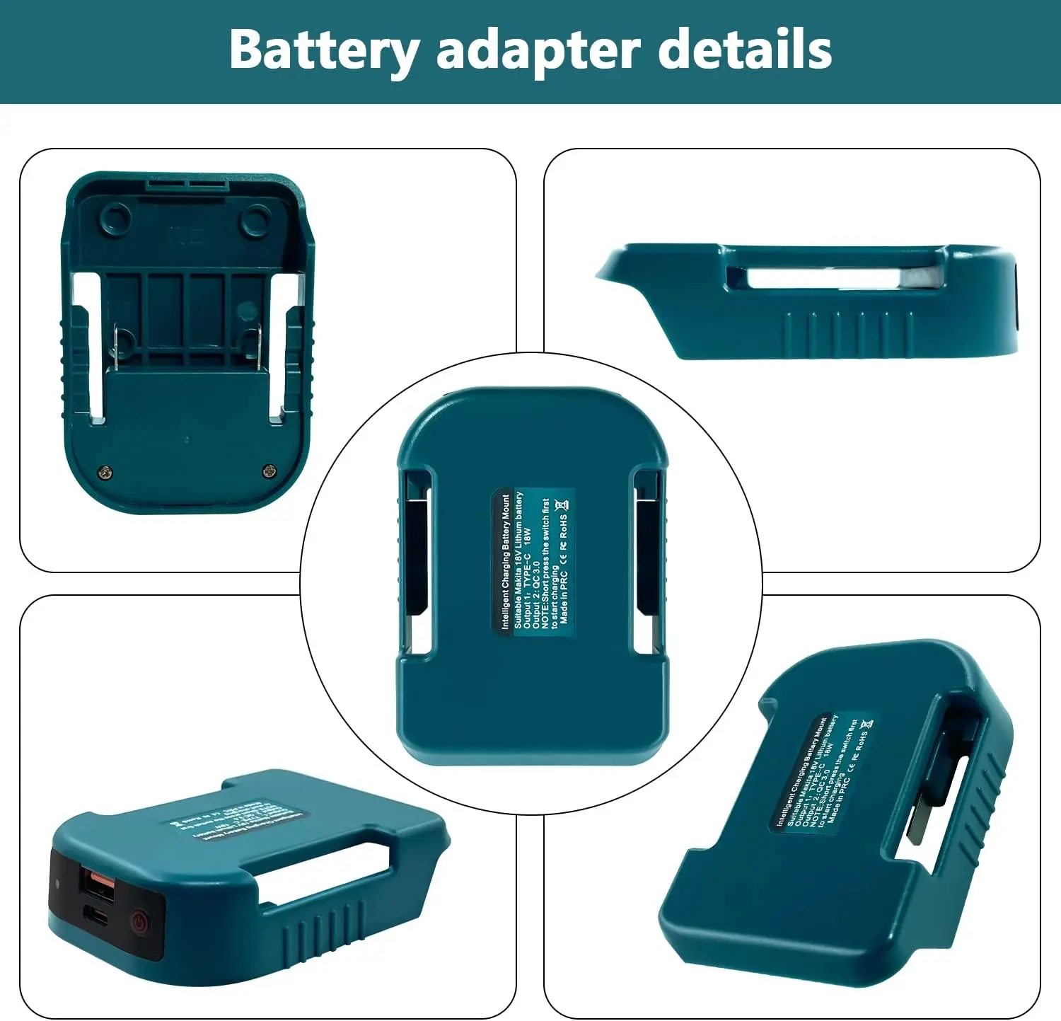 USB-адаптер для зарядного устройства Makita 18 в