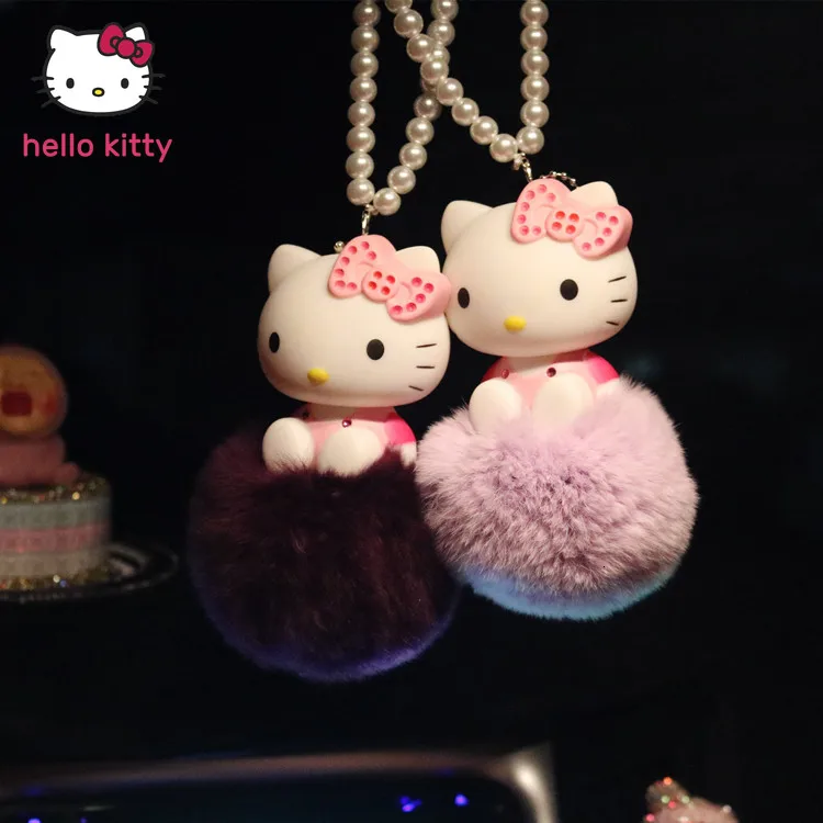 

Стильный Брелок Hello Kitty для ключей с куклой интерio, подвесное зеркало заднего вида