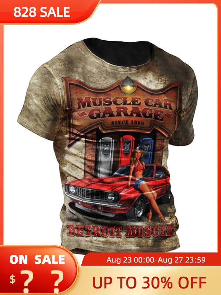 

Футболка мужская оверсайз с коротким рукавом, круглым вырезом и принтом